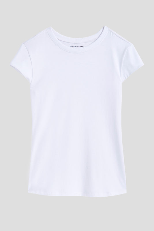 Ashley Cap Sleeve Tee - White