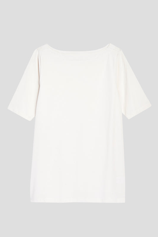 Bella Boatneck Tee - White