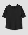 Arvo Cupro Mix Tee - Black