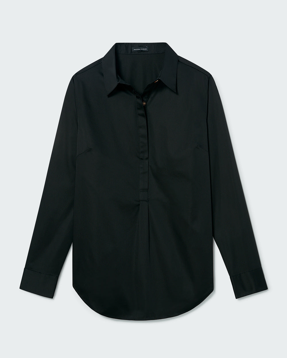 Elbe Popover Stretch Poplin Shirt Petite Fit - Black