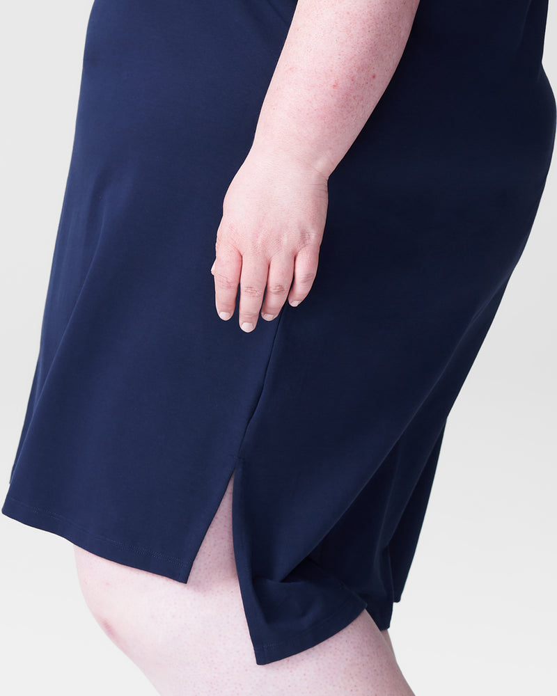 Tesino Washed Jersey Dress - Navy