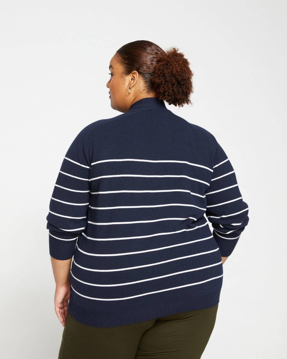 Mariniere Eco Relaxed Core Sweater - Navy/White Zoom image 3
