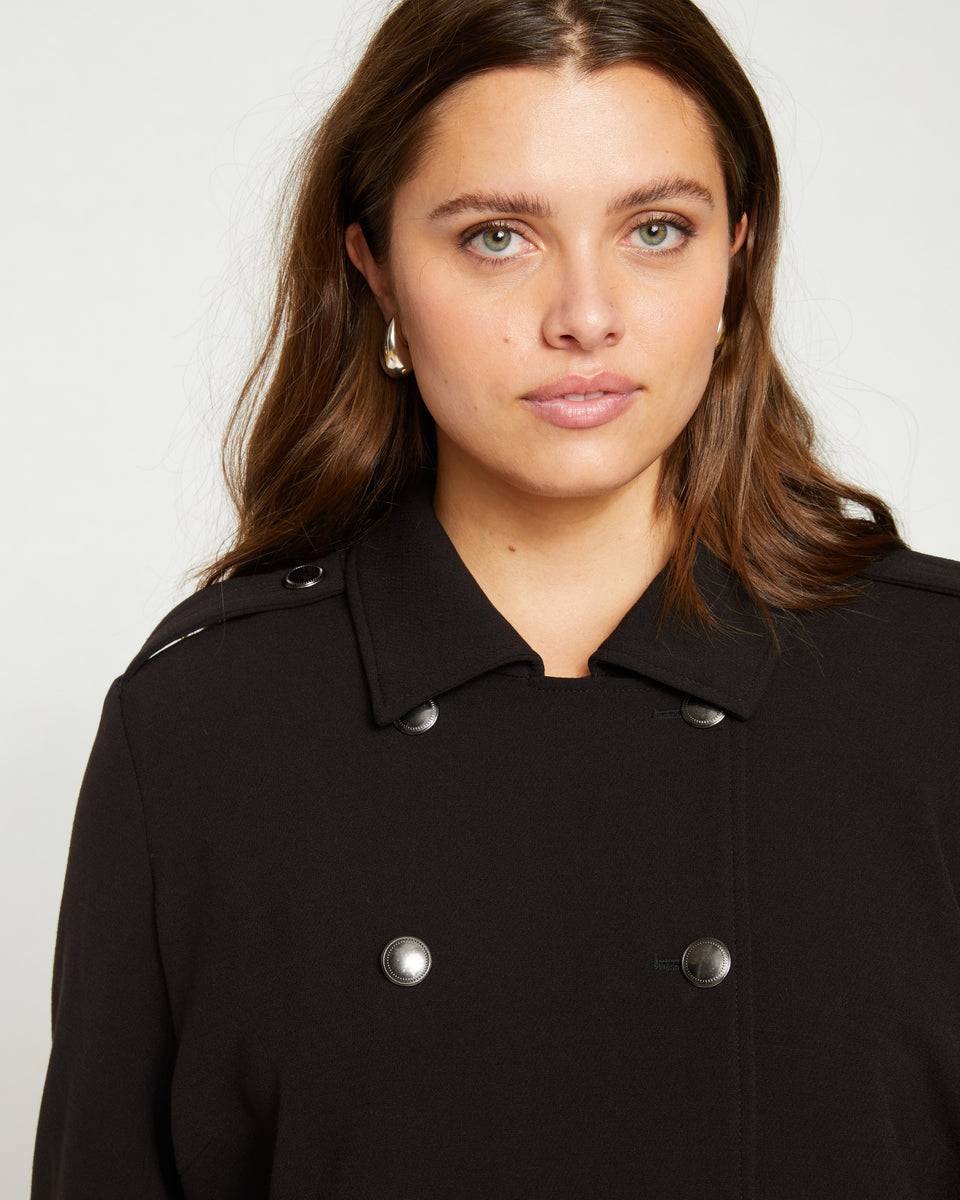 Pepper Double Breasted Jacket - Black Zoom image 1
