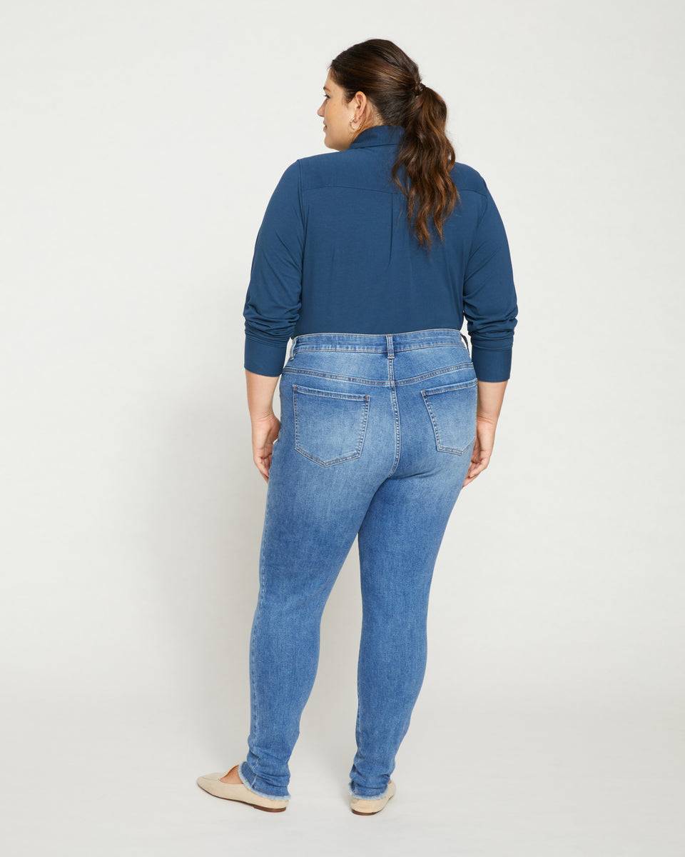 New PLUS size Jeans skinny ANKLE 26 or 28 Inseam stretch Blue or Black  d.jeans 