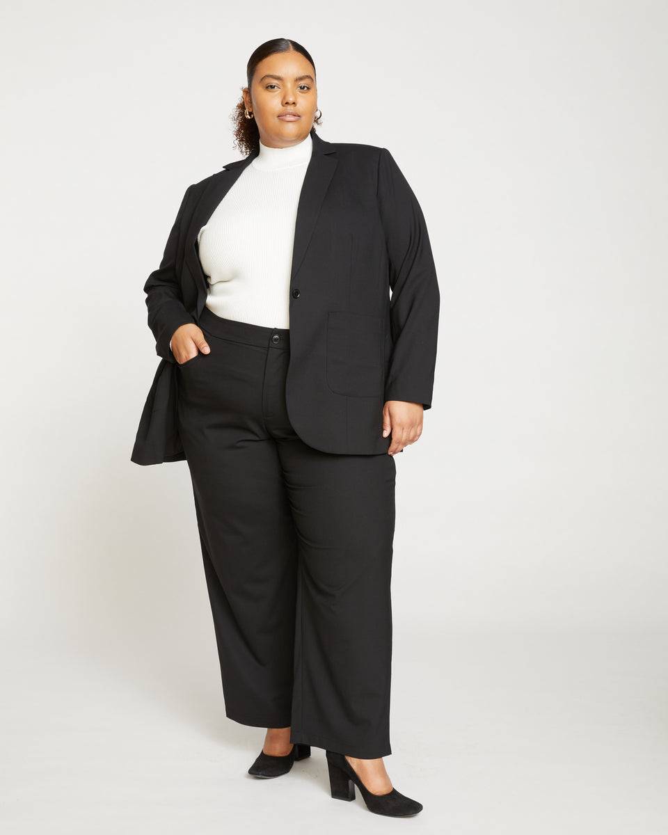 Tribeca Stretch Wool Trousers - Black Zoom image 4