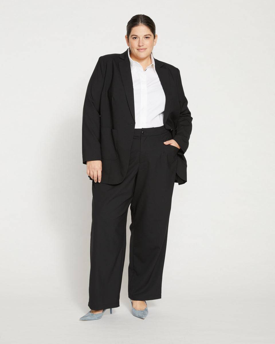 Tribeca Stretch Wool Trousers - Black Zoom image 0