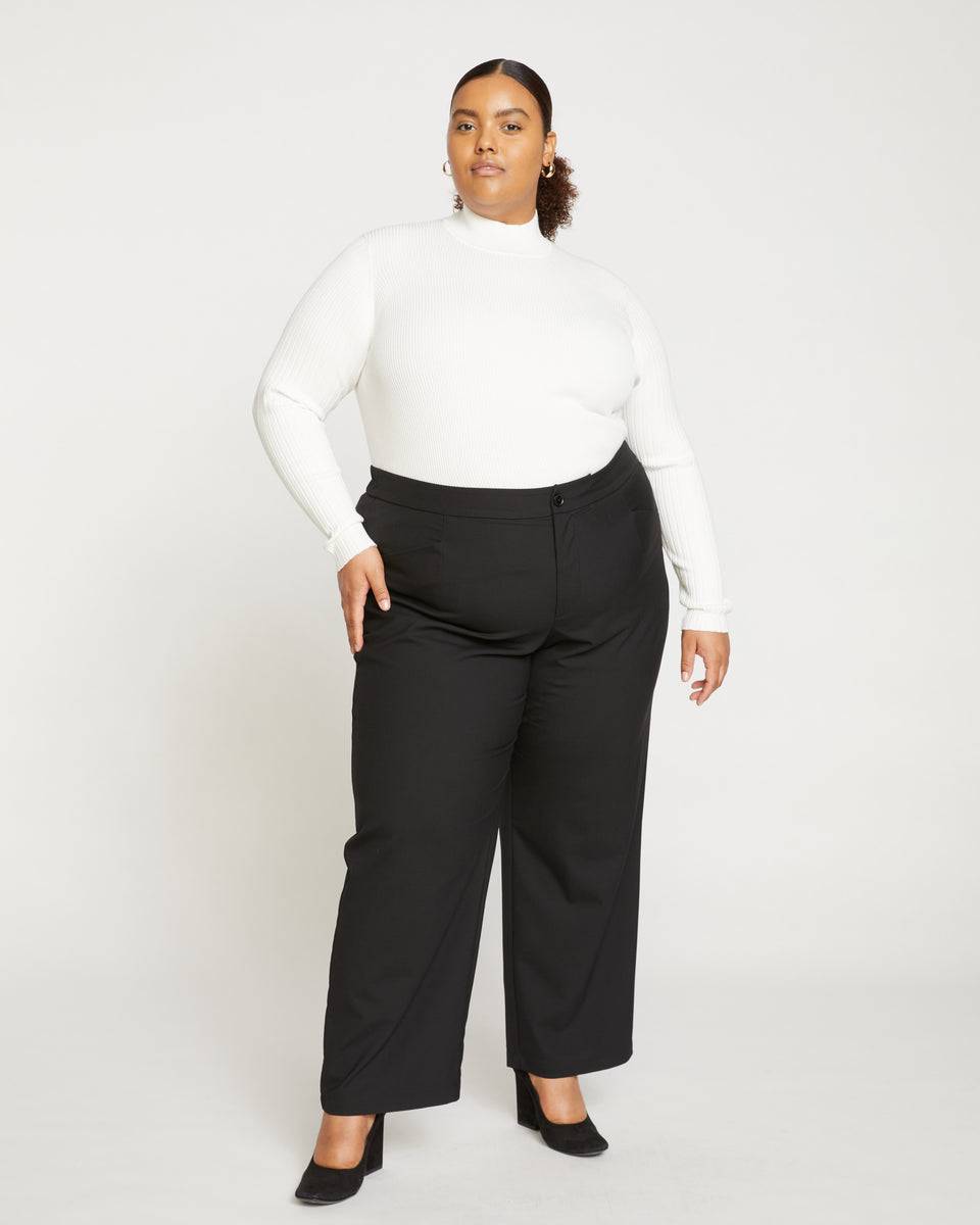 Tribeca Stretch Wool Trousers - Black Zoom image 5