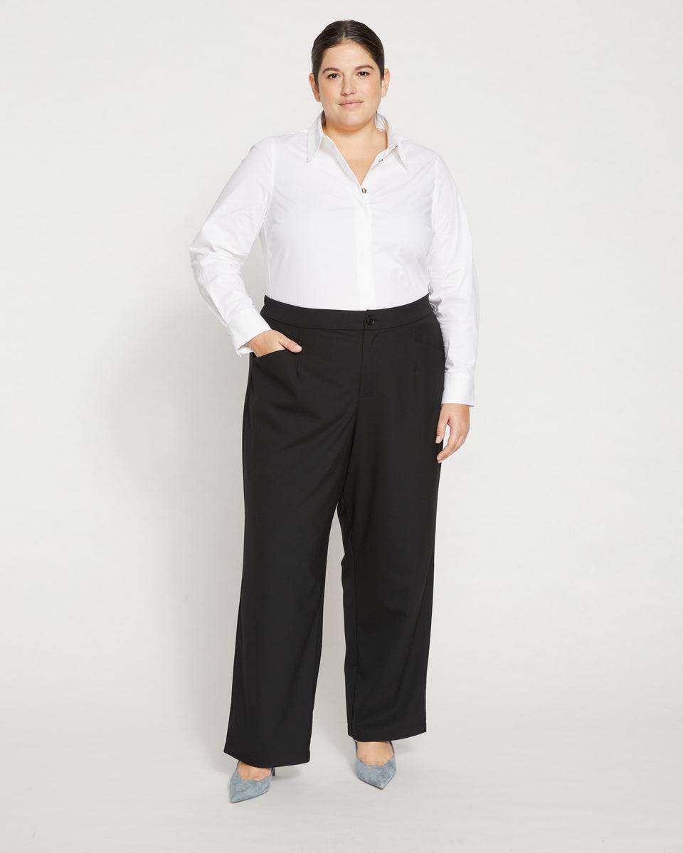 Tribeca Stretch Wool Trousers - Black Zoom image 1