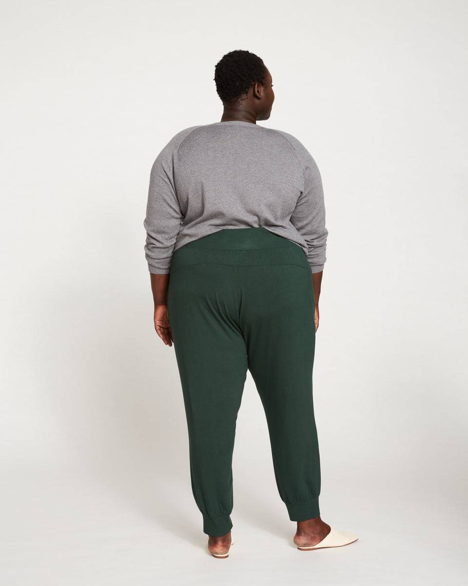 Bridget Luxe Fine Terry Jogger - Forest Green Zoom image 4