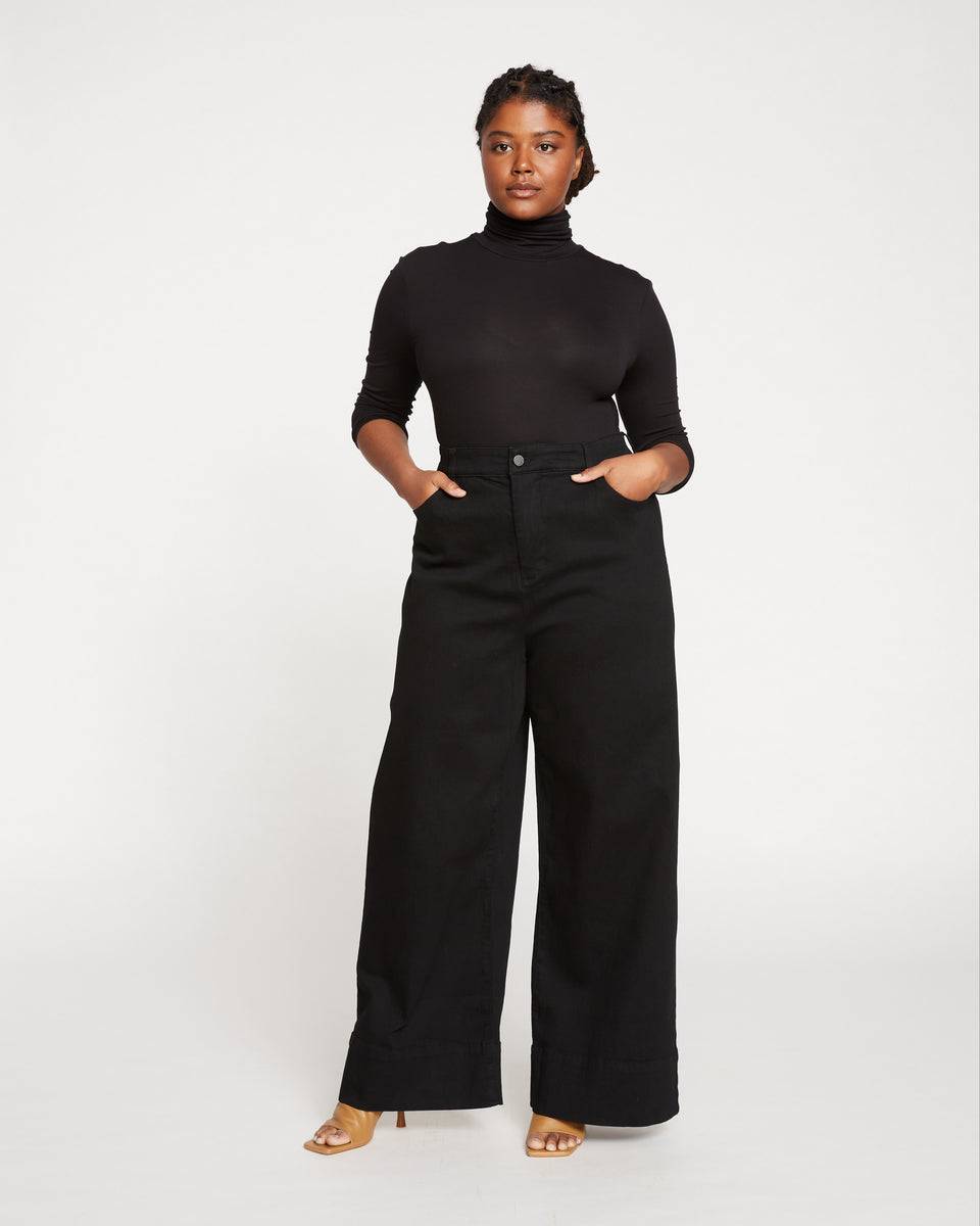 Carrie High Rise Wide Leg Jeans - Black Zoom image 0