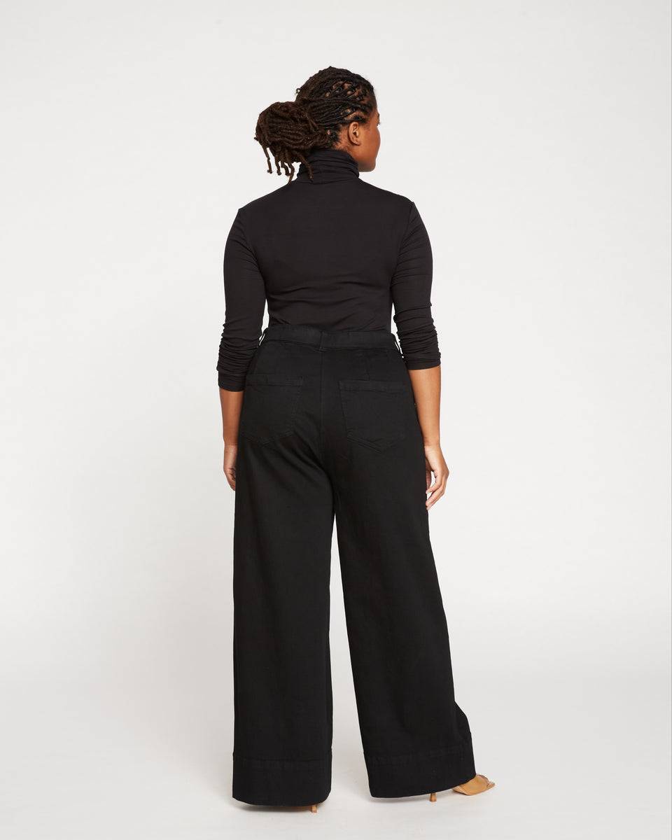Carrie High Rise Wide Leg Jeans - Black Zoom image 5