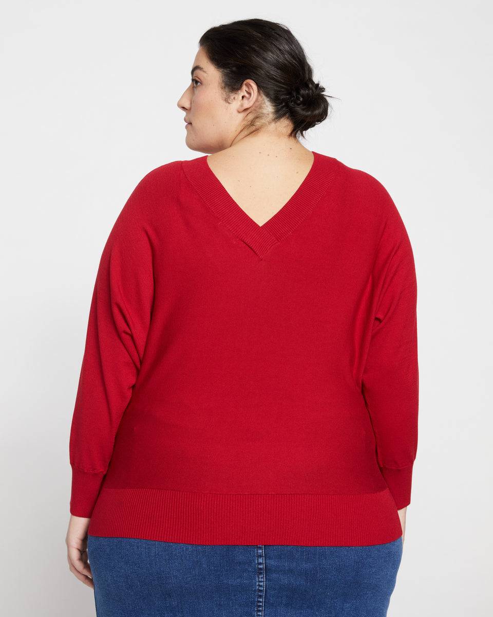 Sweater Blouse - Red Zoom image 3