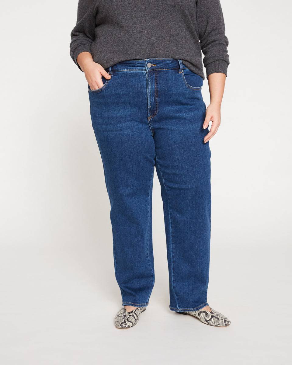 Etta High Rise Straight Leg Jeans 31 Inch - Aged Indigo Zoom image 1