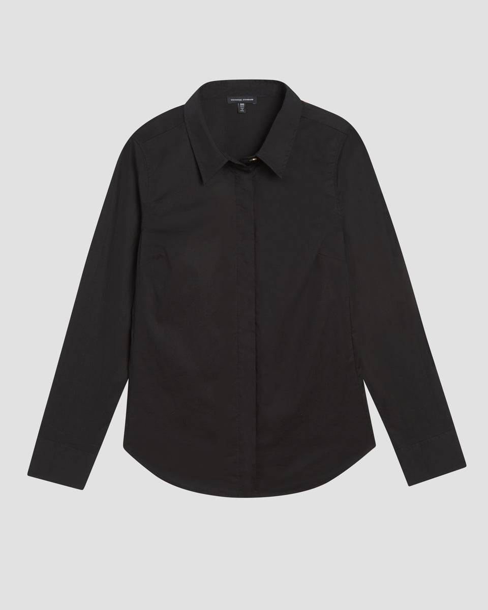 Elbe Stretch Poplin Shirt Classic Fit - Black Zoom image 1