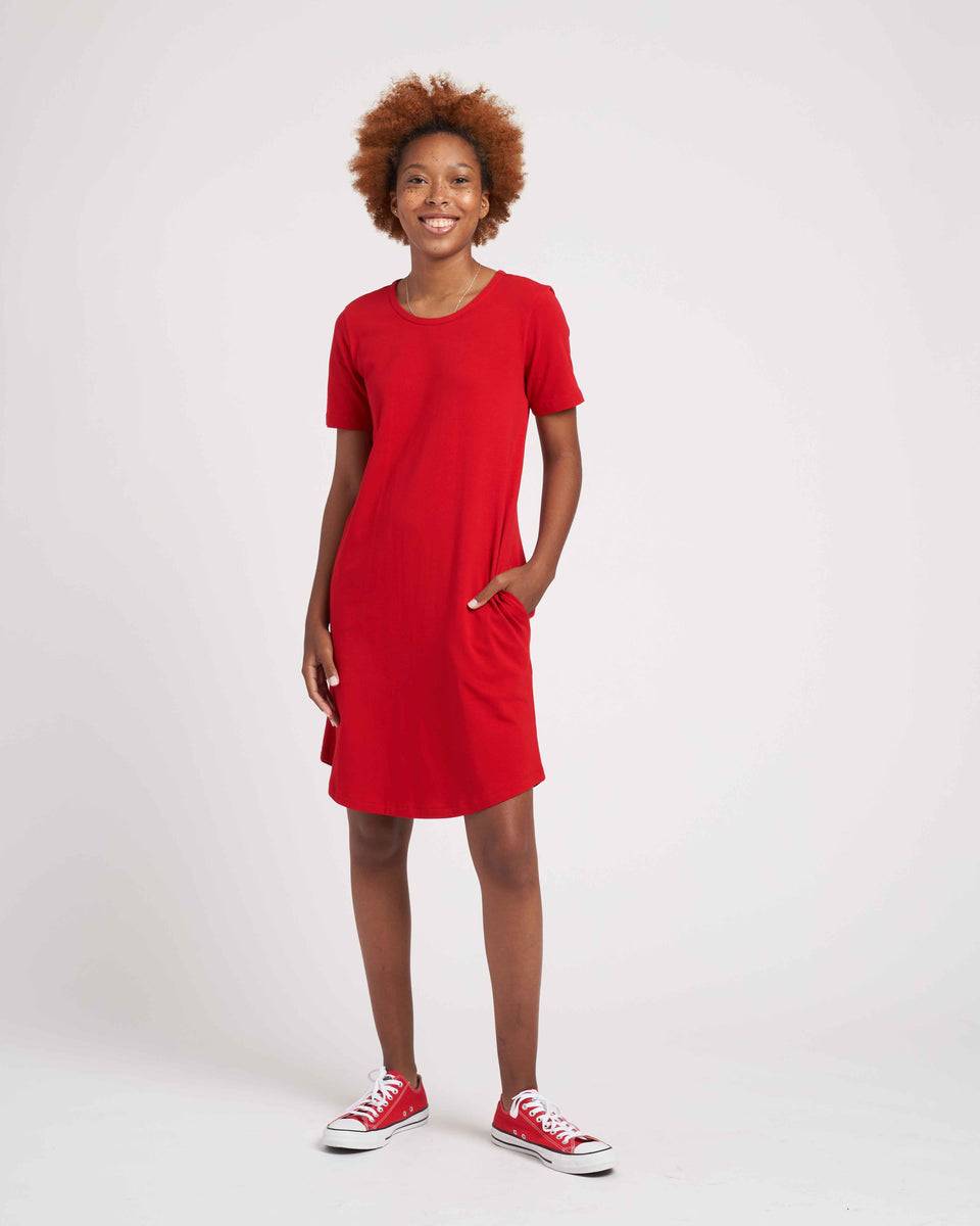 Halie T-Shirt Dress - Red Zoom image 0