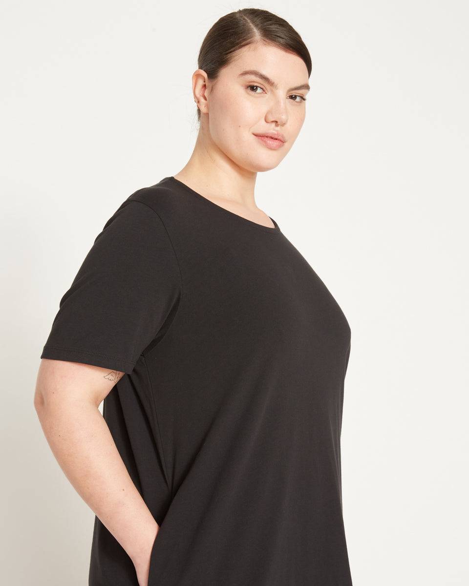 Halie T-Shirt Dress - Black