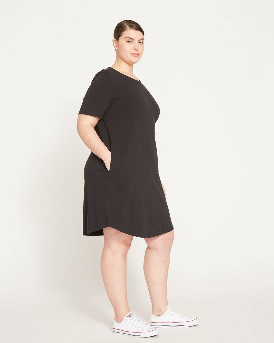 Halie T-Shirt Dress - Black Zoom image 2