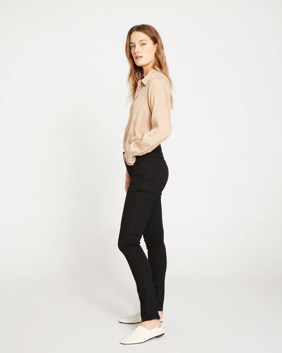 Seine Mid Rise Skinny Jeans 32 Inch - Black Zoom image 3