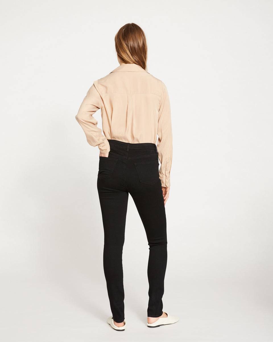 Seine Mid Rise Skinny Jeans 32 Inch - Black Zoom image 4