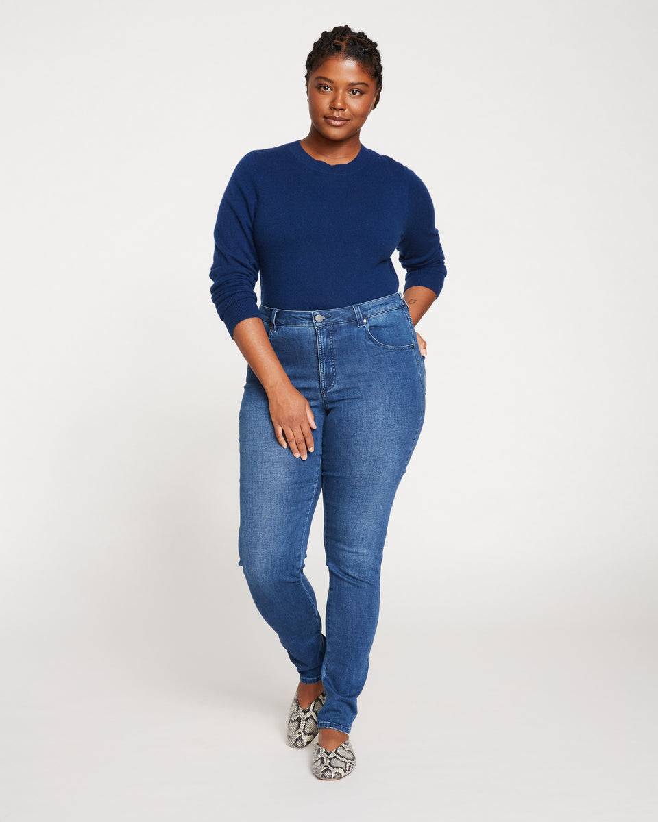 Tall Women Clothing, Dark Blue Tall Skinny Jeans