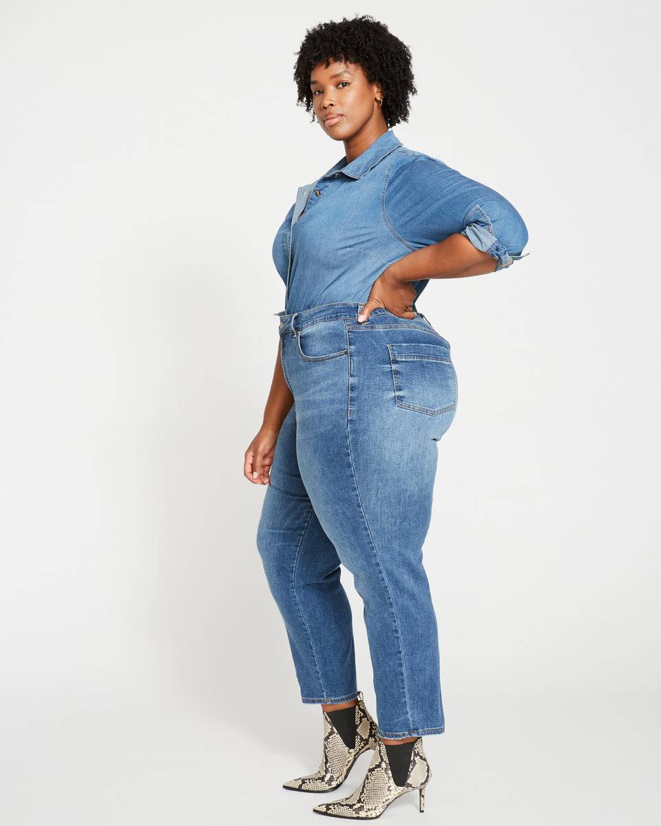 High-rise tapered jeans - Woman