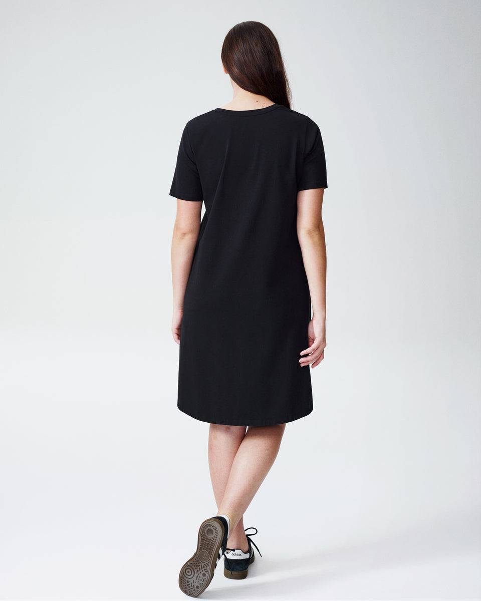 Tesino Washed Jersey Dress - Black Zoom image 3