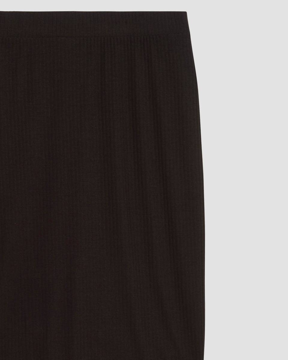 Petite Ribbed Jersey Danube Skirt - Black | Universal Standard