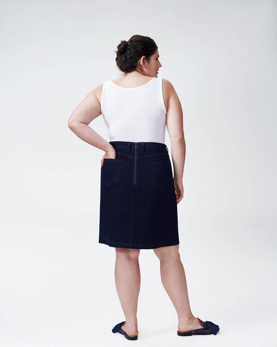 This $25 Denim Mini Skirt From  Is Stretchy and Flattering