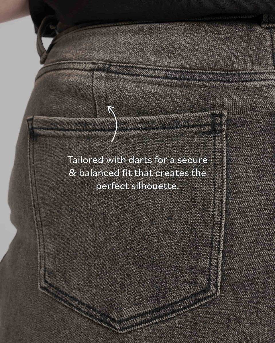 High-Rise Denim Pants With Push-Up Darts
