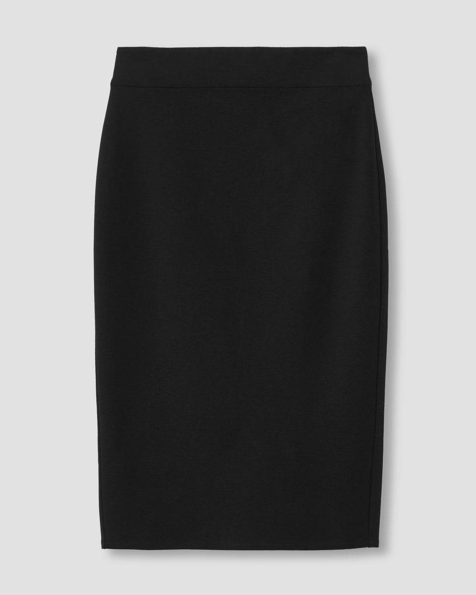 Lynn Luxe Twill Pencil Skirt - Black Zoom image 1