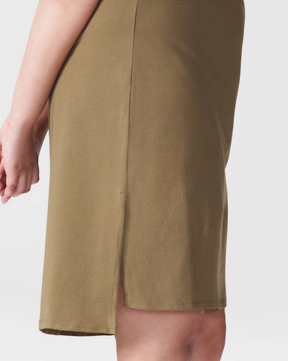 Tesino Washed Jersey Dress - Olive Zoom image 4