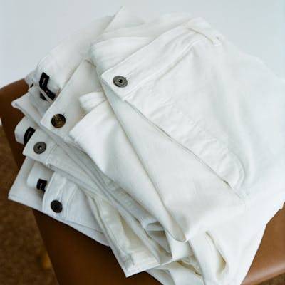 This is an image of white denim
